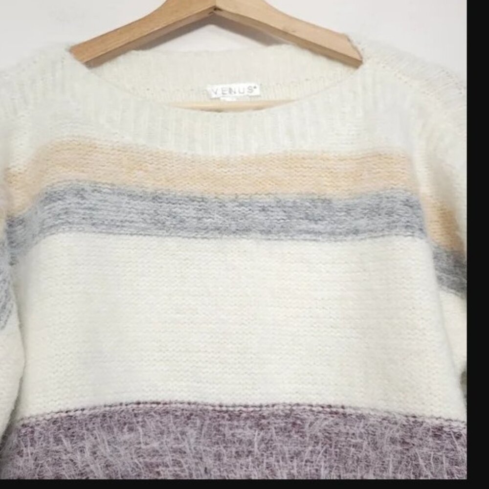 Women's Venus Eyelash Sweater Multicolor Large